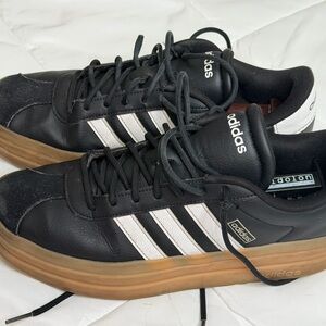 Adidas VL Court Bold Women's Platform Sneakers Black/Gum Size 10